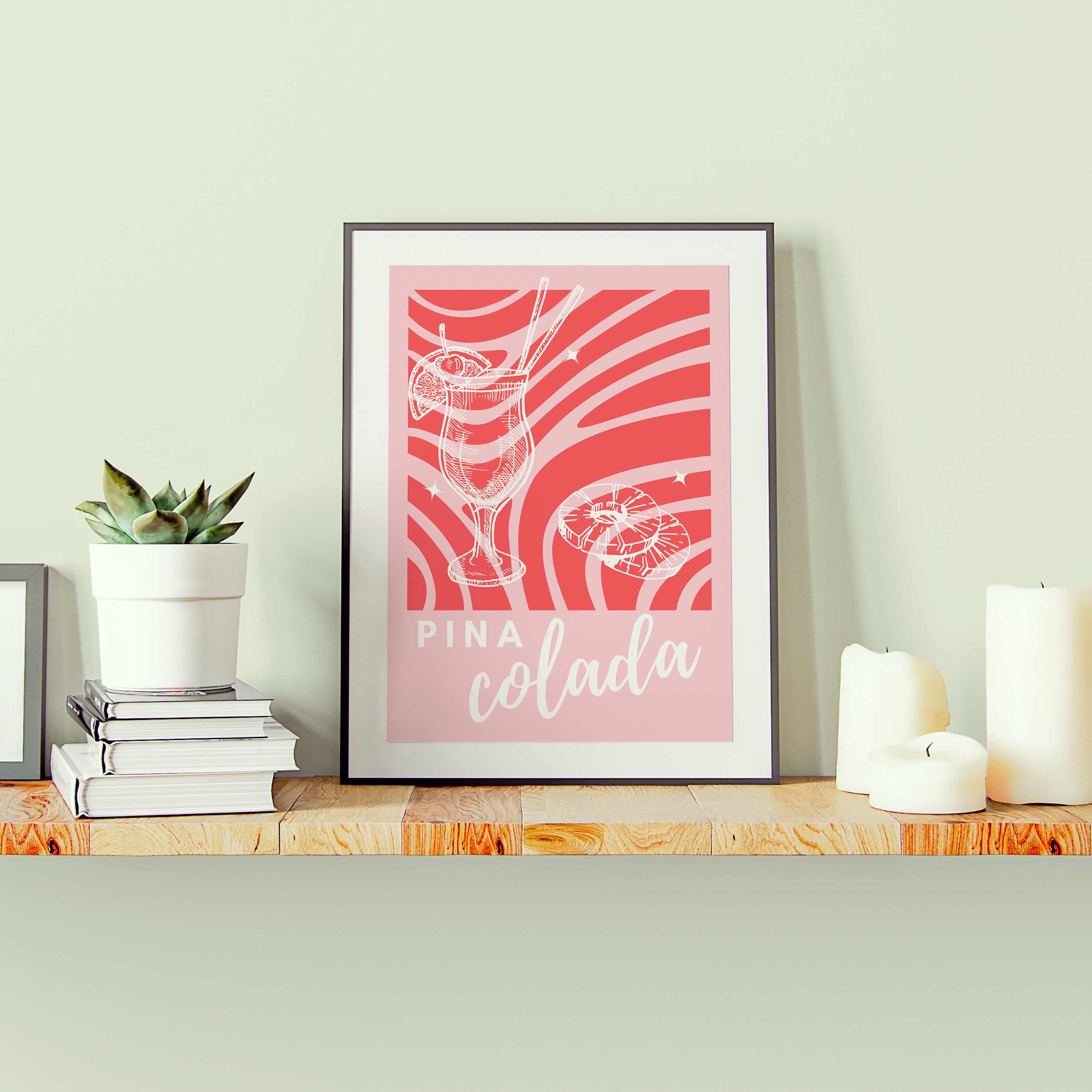 Pina Colada Print | Cocktail Prints