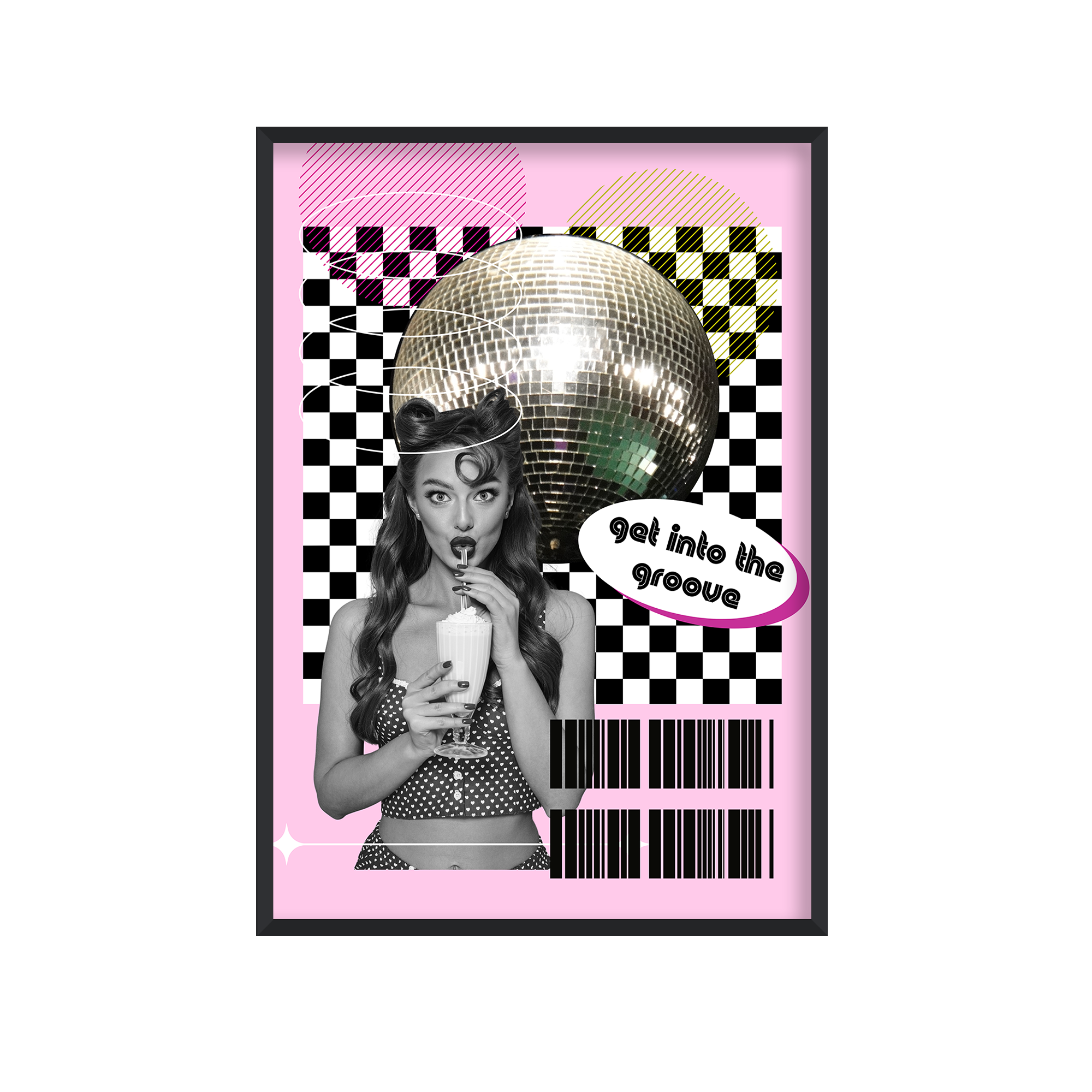 Get Into the Groove Print | Retro Pin Up Girl