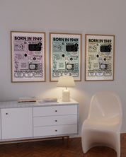 Born in 1949 Print - 75th Birthday Gift