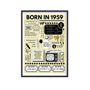 Born in 1959 Print - 65th Birthday Gift