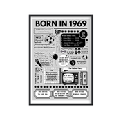 Born in 1969 Print - 55th Birthday Gift