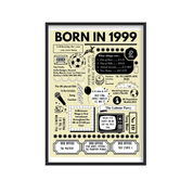 Born in 1999 Print - 25th Birthday Gift