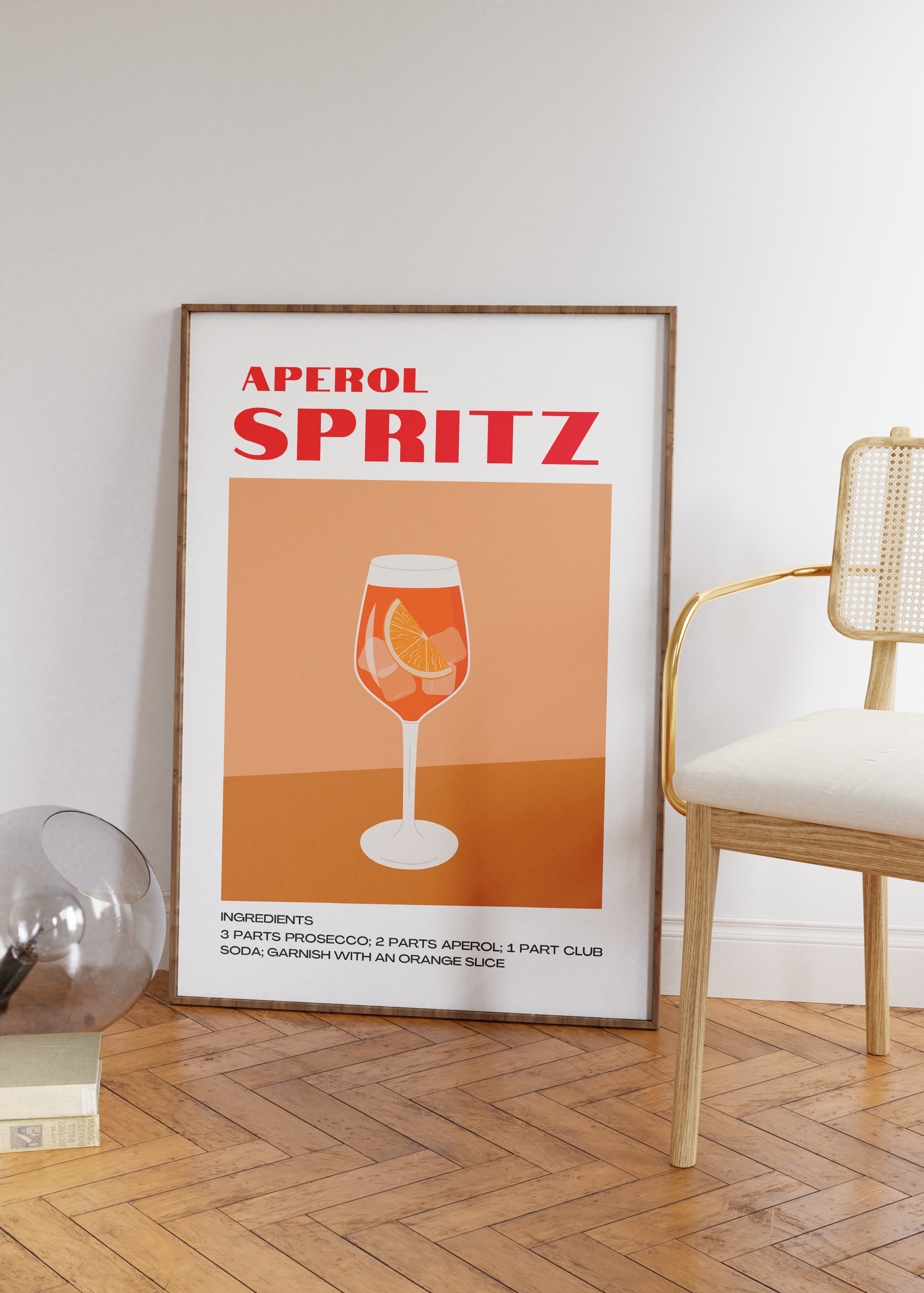 Aperol Spritz Print | Cocktail Prints