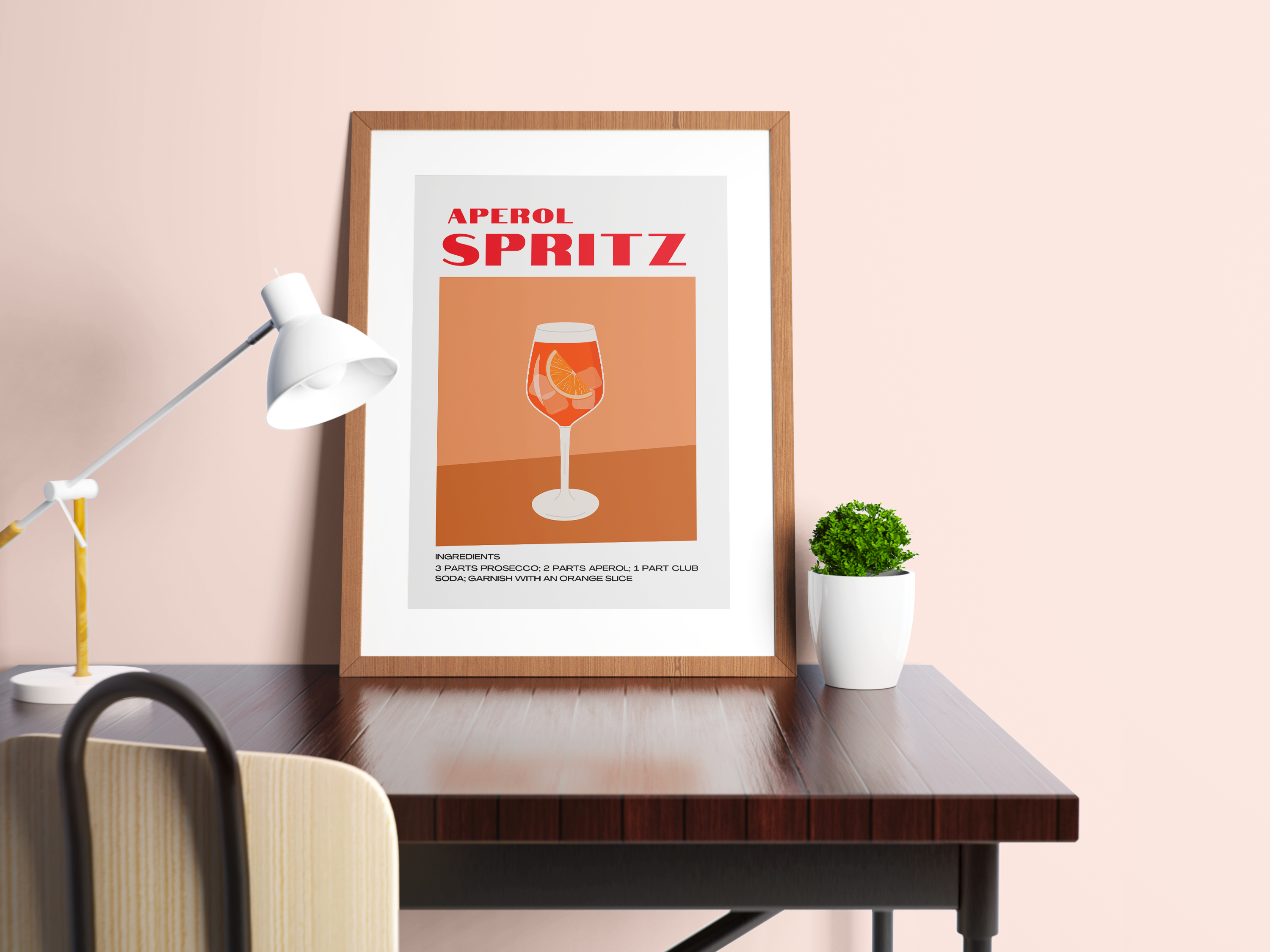 Aperol Spritz Print | Cocktail Prints