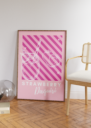 Strawberry Daiquiri Print | Cocktail Prints